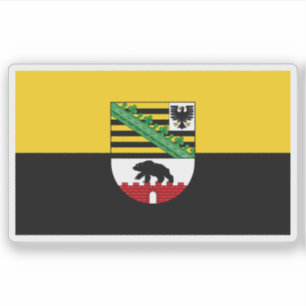 Flagge Sachsen-Anhalts (Sachsen-Anhalt), Deutschla Aufkleber