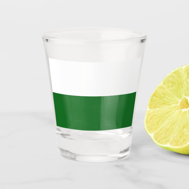 Flagge Sachsens (deutscher Staat) Schnapsglas (Vorderseite)
