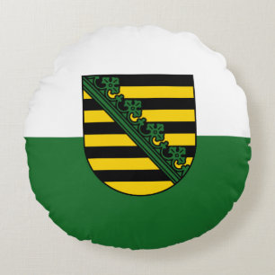 Flagge Sachsens Rundkissen Rundes Kissen