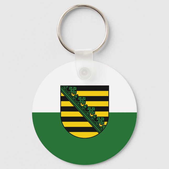 Flagge Sachsens Schlüsselanhänger (Vorderseite)