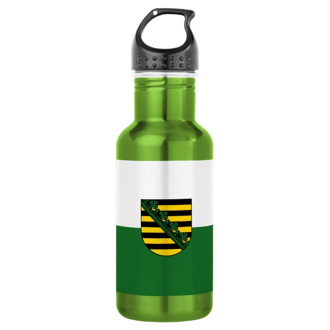 Flagge Sachsens Wasserflasche (Vorderseite)