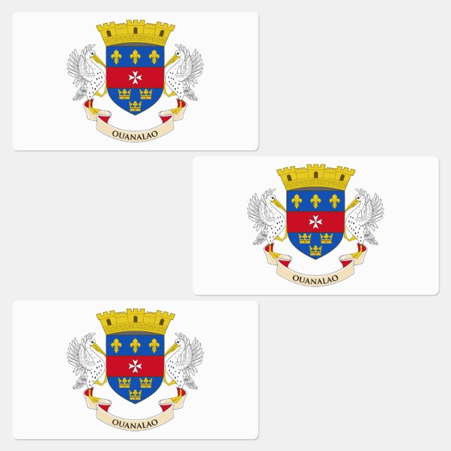 Flagge Saint Barthélemy Etiketten (Gruppe)