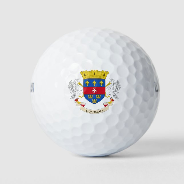 Flagge Saint Barthélemy Golfball (Vorderseite)
