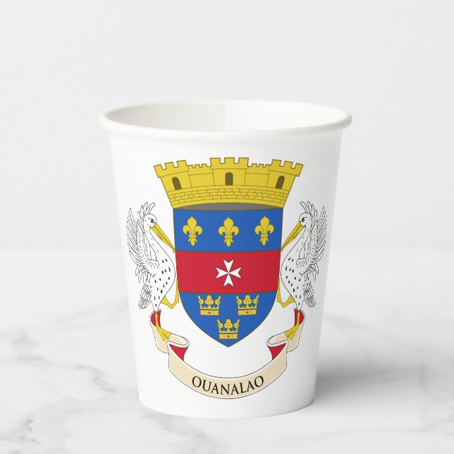 Flagge Saint Barthélemy Pappbecher (Links)