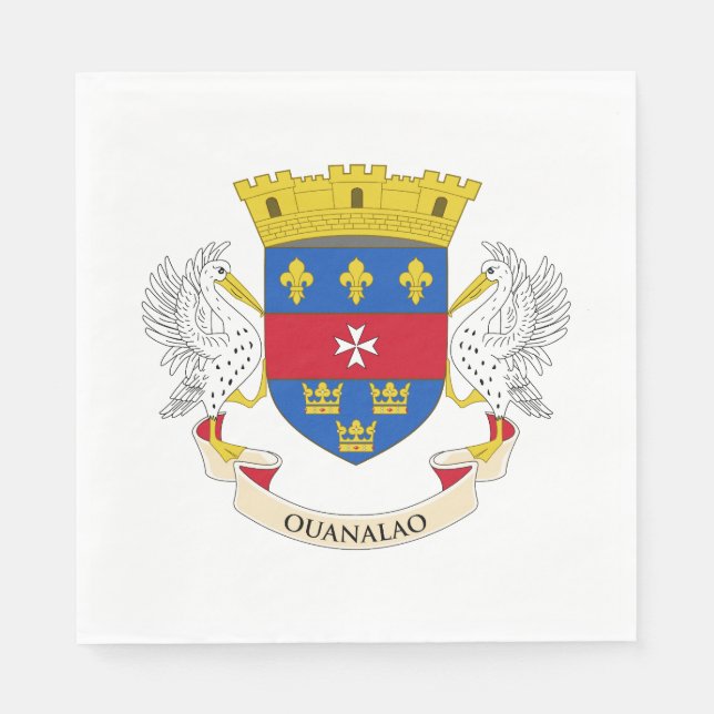 Flagge Saint Barthélemy Serviette (Vorderseite)
