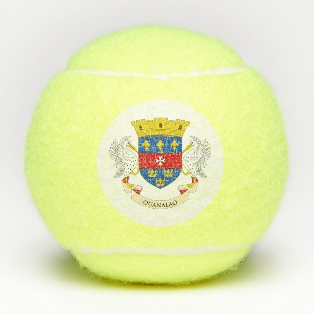 Flagge Saint Barthélemy Tennisbälle (Vorderseite)