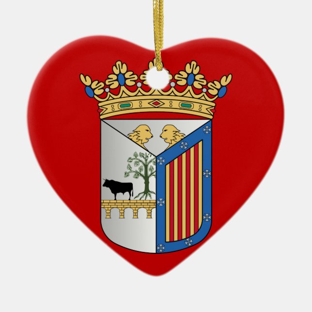Flagge Salamancas (Spanien) Keramik Ornament (Vorne)
