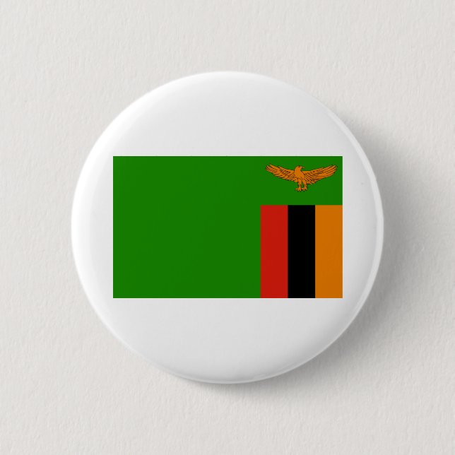 Flagge Sambias Button (Vorderseite)
