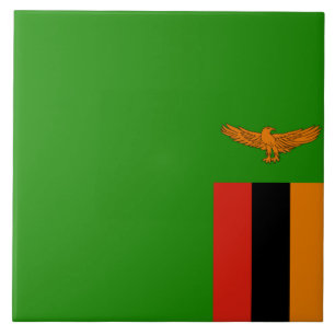 Flagge Sambias Fliese