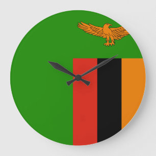 Flagge Sambias Große Wanduhr