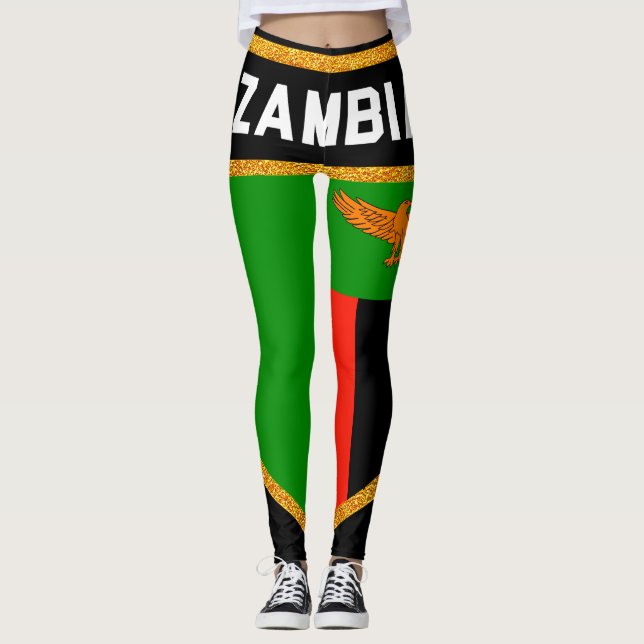 Flagge Sambias Leggings (Vorderseite)
