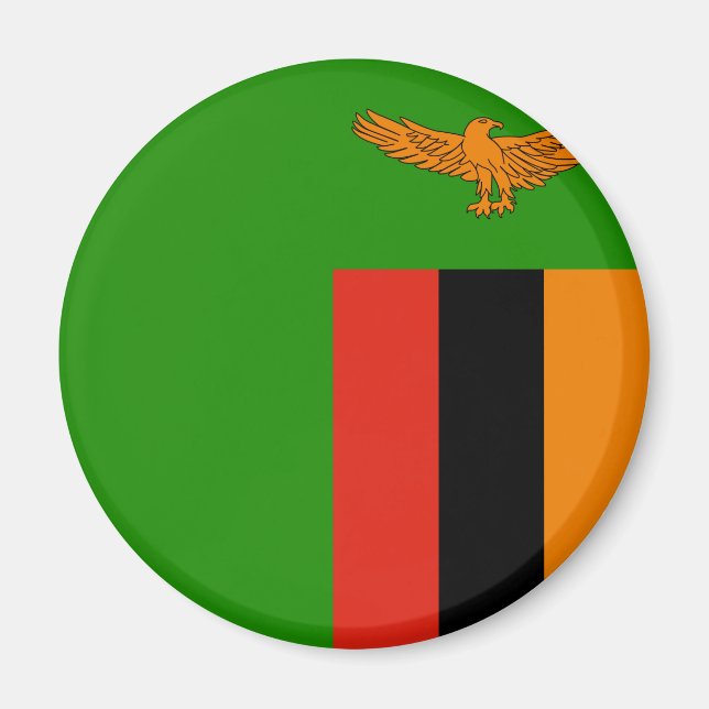 Flagge Sambias Magnet (Vorne)