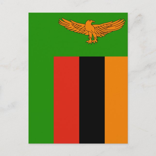 Flagge Sambias Postkarte (Vorderseite)