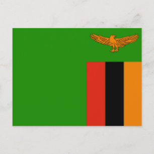Flagge Sambias Postkarte