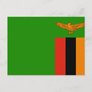 Flagge Sambias Postkarte