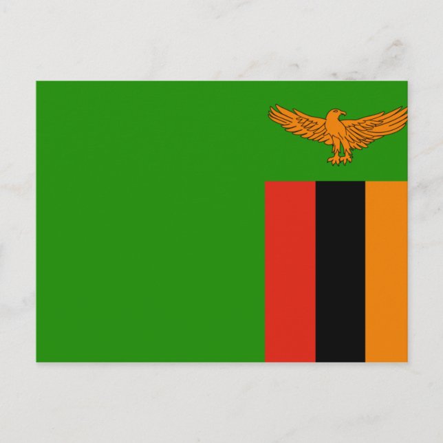 Flagge Sambias Postkarte (Vorderseite)