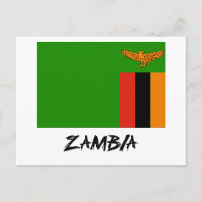 Flagge Sambias Postkarte (Vorderseite)