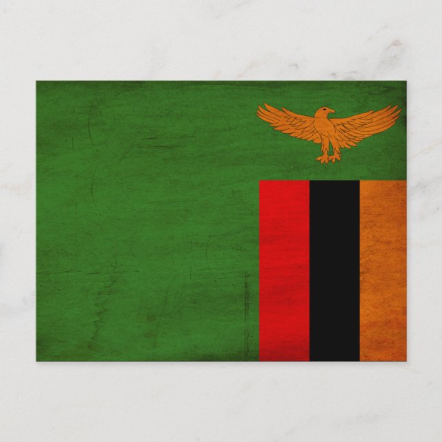 Flagge Sambias Postkarte (Vorderseite)