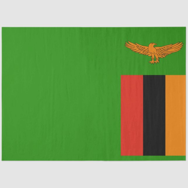 Flagge Sambias Seidenpapier (Vorderseite)