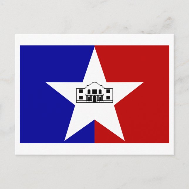 Flagge San Antonio Postkarte (Vorderseite)
