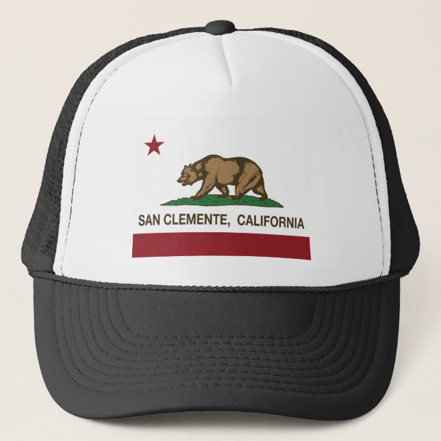 Flagge San Clemente Kalifornien Truckerkappe (Vorderseite)