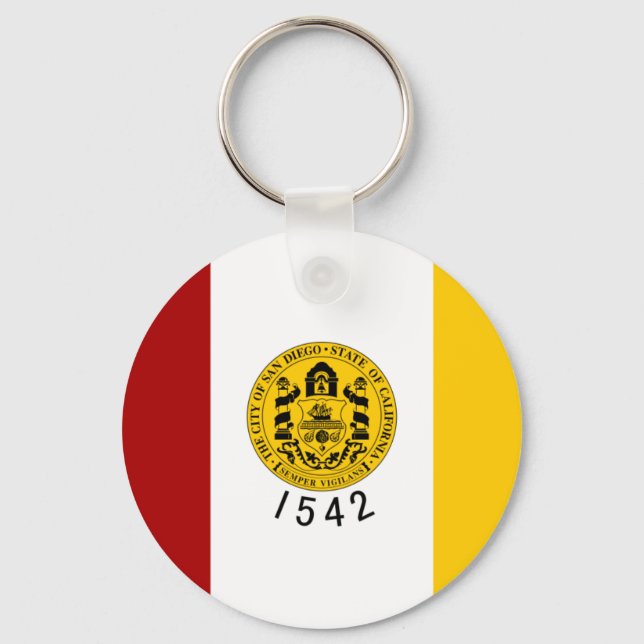 Flagge San Diego Schlüsselanhänger (Vorderseite)