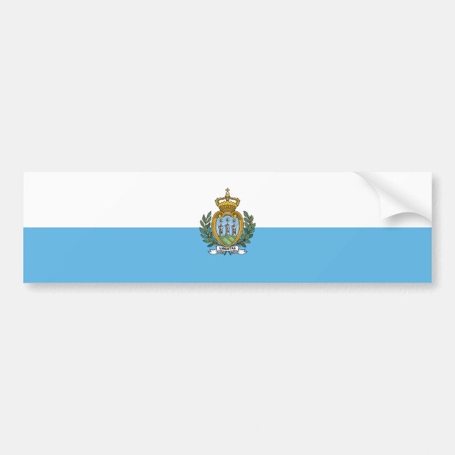Flagge San Marino Autoaufkleber (Vorne)