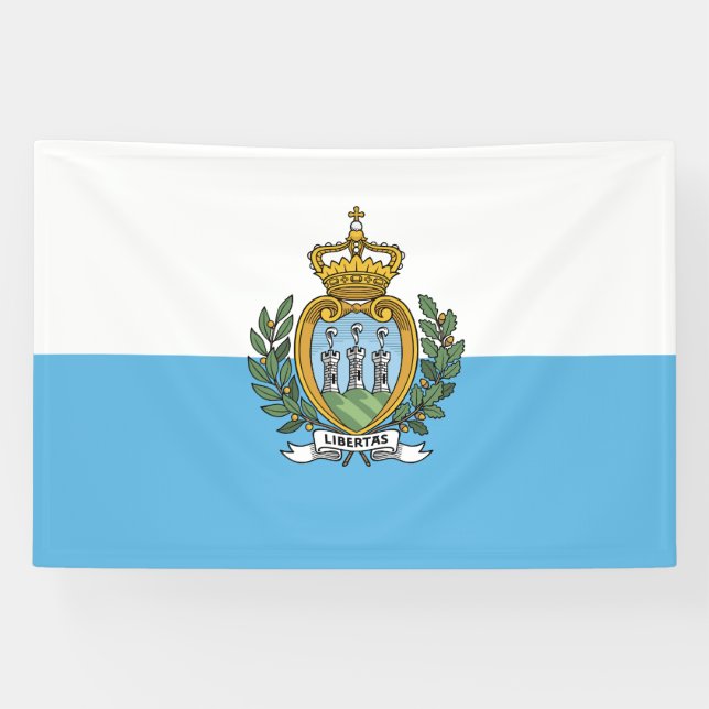 Flagge San Marino Banner (Horizontal)