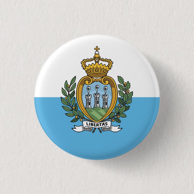 Flagge San Marino Button (Vorderseite)