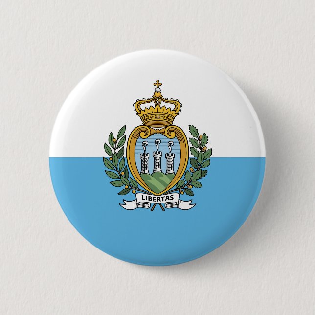 Flagge San Marino Button (Vorderseite)