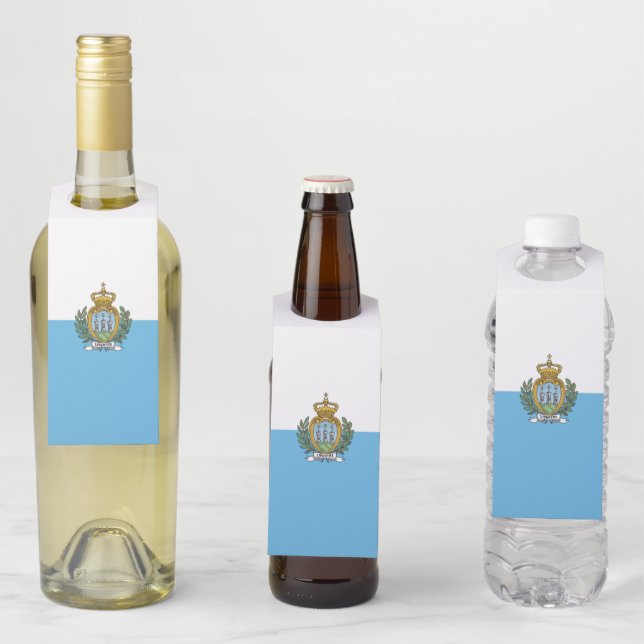 Flagge San Marino Flaschenanhänger (Beispiel)