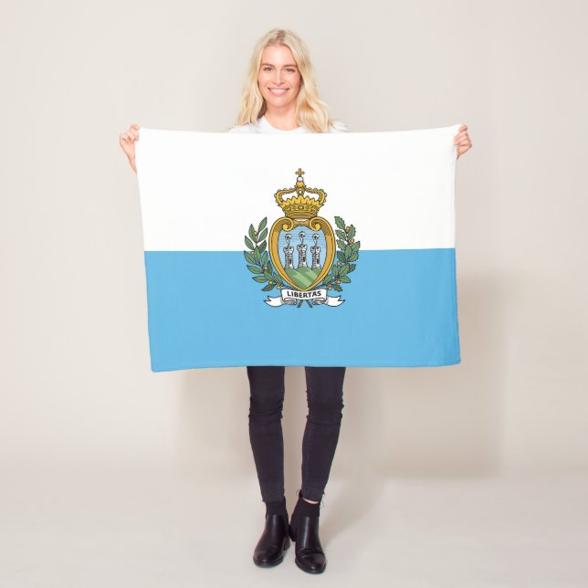 Flagge San Marino Fleecedecke (Beispiel)