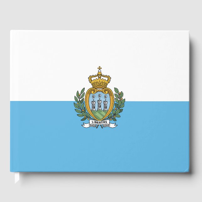 Flagge San Marino Gästebuch (Vorderseite)