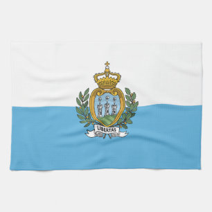 Flagge San Marino Geschirrtuch