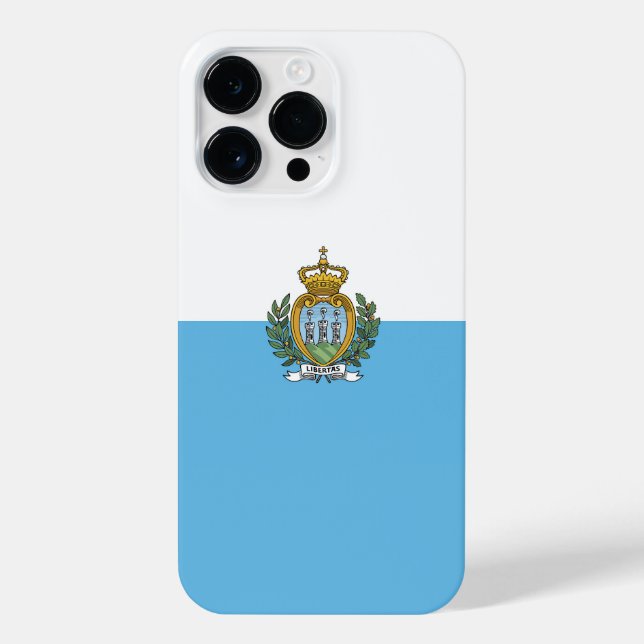 Flagge San Marino iPhone 14 Pro Max Hülle (Rückseite)
