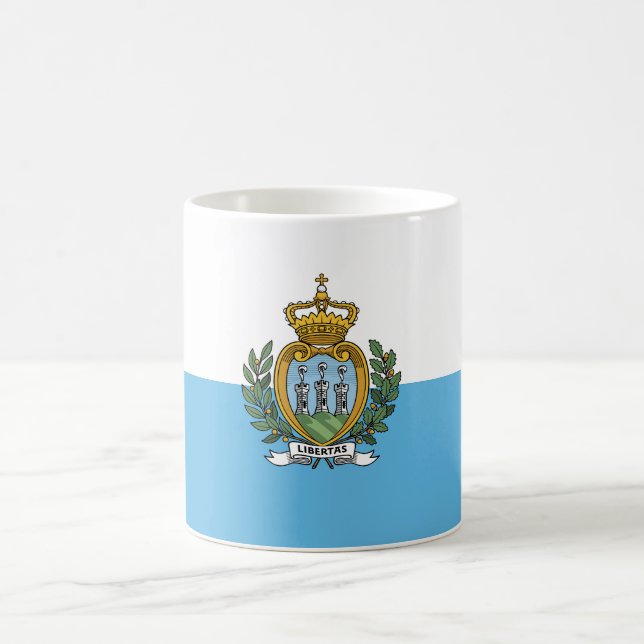 Flagge San Marino Kaffeetasse (Mittel)