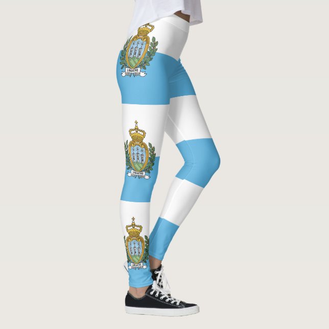 Flagge San Marino Leggings (Rechts)
