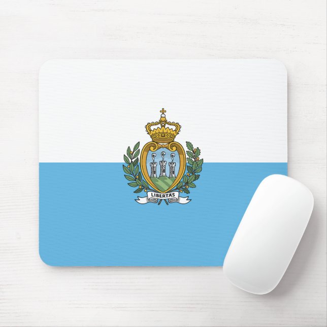 Flagge San Marino Mousepad (Mit Mouse)