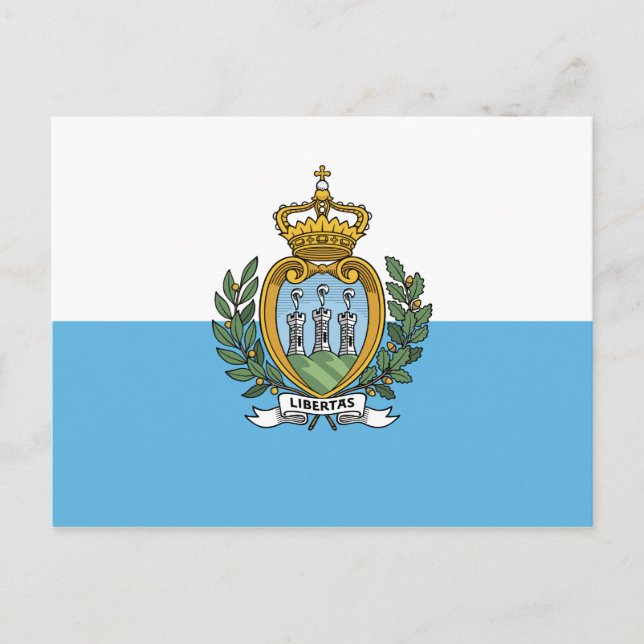 Flagge San Marino Postkarte (Vorderseite)