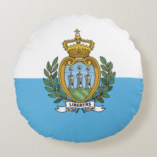Flagge San Marino Rundes Kissen