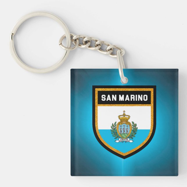 Flagge San Marino Schlüsselanhänger (Vorderseite)