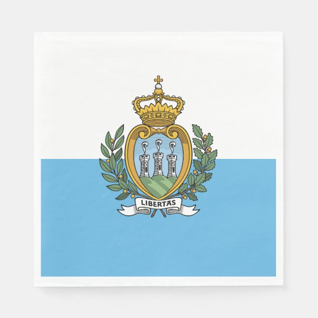 Flagge San Marino Serviette (Vorderseite)
