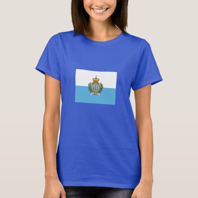Flagge San Marino T-Shirt (Vorderseite)