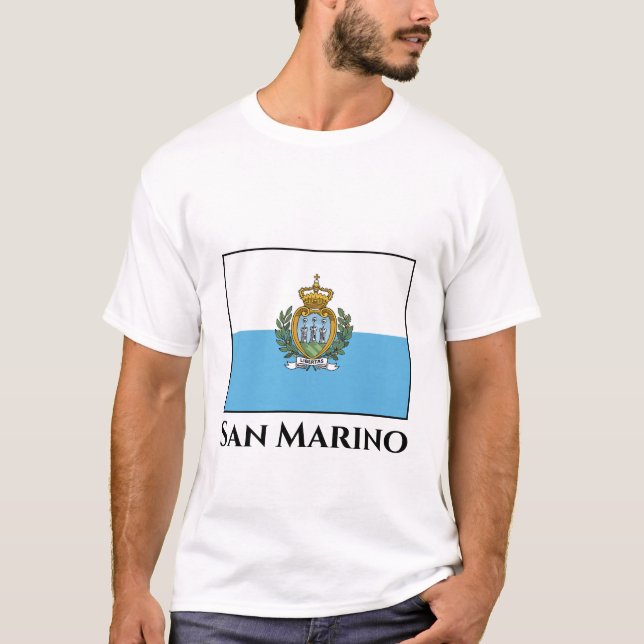 Flagge San Marino T-Shirt (Vorderseite)