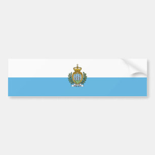 Flagge San Marinos Autoaufkleber