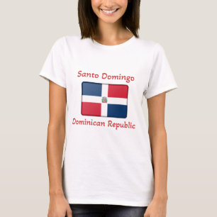 Flagge Santo Domingo Dominikanische Republik T-Shirt