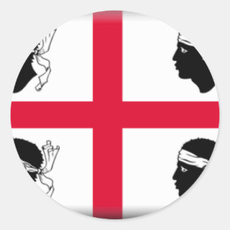 Flagge Sardiniens (Italien) Runder Aufkleber