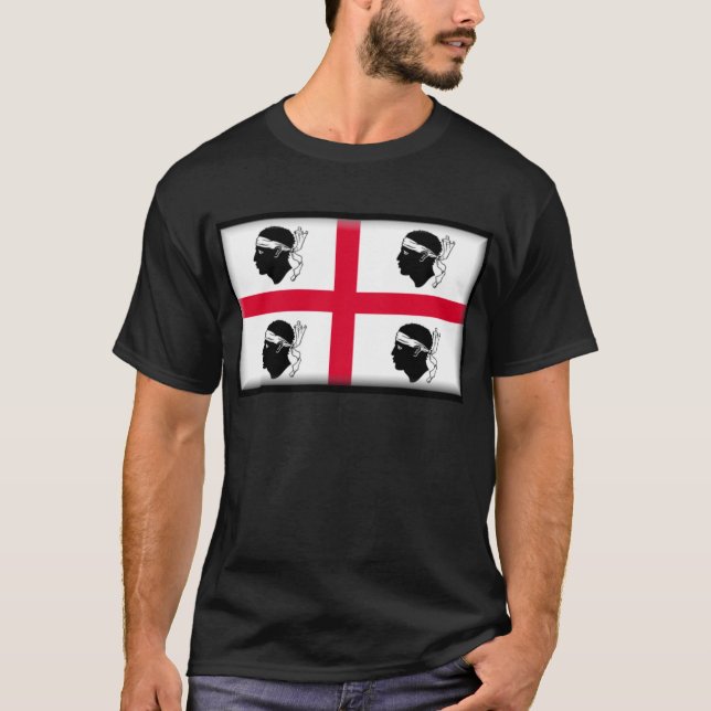 Flagge Sardiniens (Italien) T-Shirt (Vorderseite)