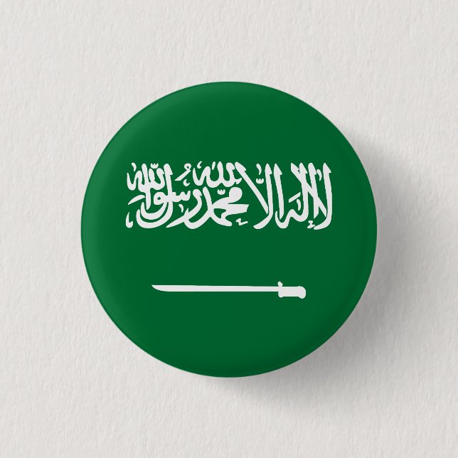 Flagge Saudi-Arabiens Button (Vorderseite)