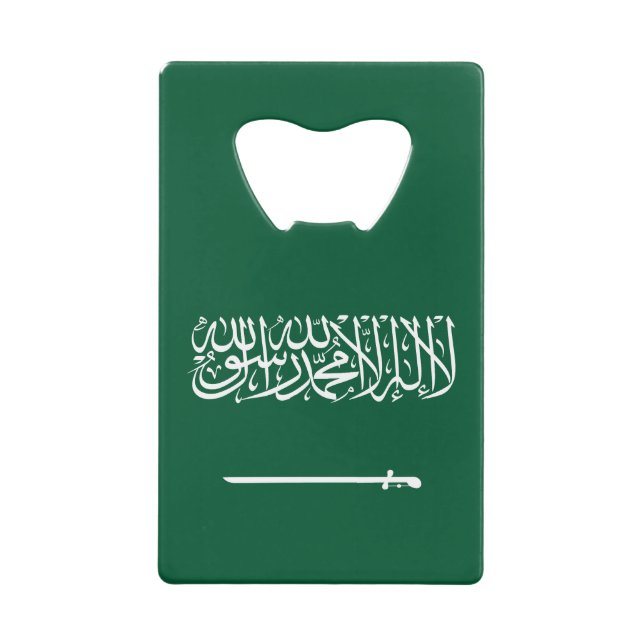 Flagge Saudi-Arabiens Geldbeutel Flaschenöffner (Vorderseite)